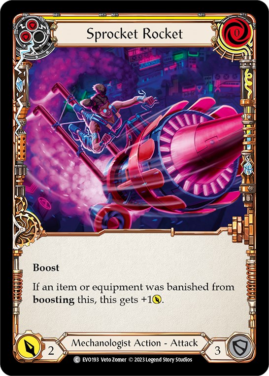 Sprocket Rocket (Yellow) [EVO193] (Bright Lights)  Rainbow Foil | Good Games Morley