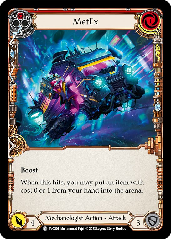 MetEx (Red) [EVO201] (Bright Lights)  Rainbow Foil | Good Games Morley
