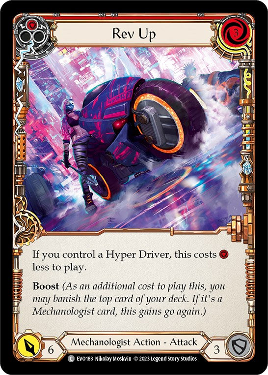 Rev Up (Red) [EVO183] (Bright Lights)  Rainbow Foil | Good Games Morley