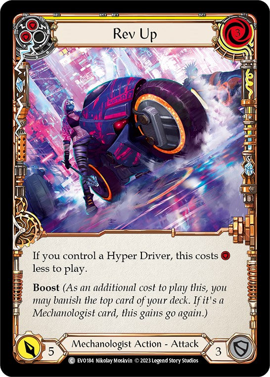 Rev Up (Yellow) [EVO184] (Bright Lights)  Rainbow Foil | Good Games Morley