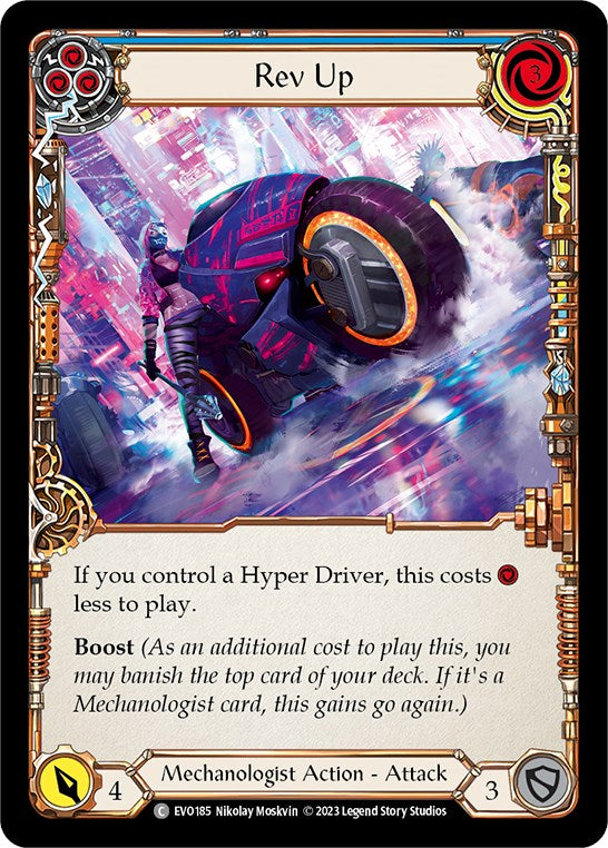 Rev Up (Blue) [EVO185] (Bright Lights)  Rainbow Foil | Good Games Morley