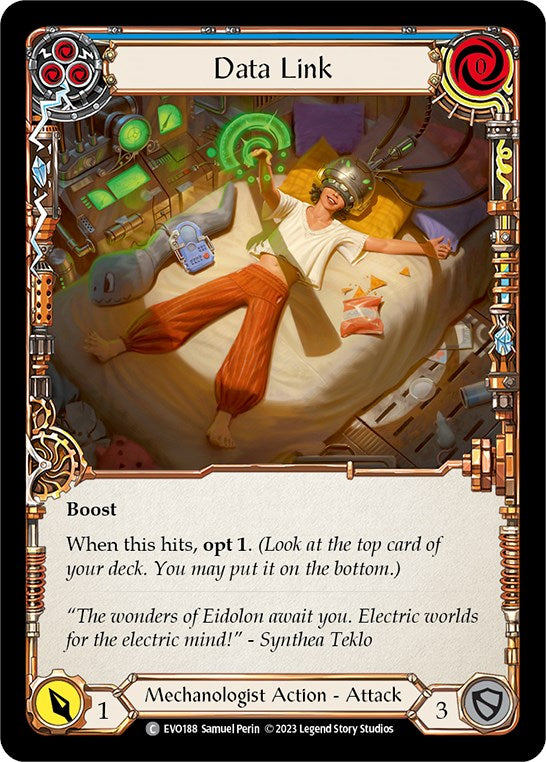 Data Link (Blue) [EVO188] (Bright Lights)  Rainbow Foil | Good Games Morley