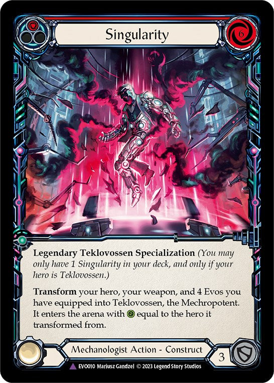 Singularity // Teklovossen, the Mechropotent (Cold Foil Marvel) [EVO010] (Bright Lights)  Cold Foil | Good Games Morley