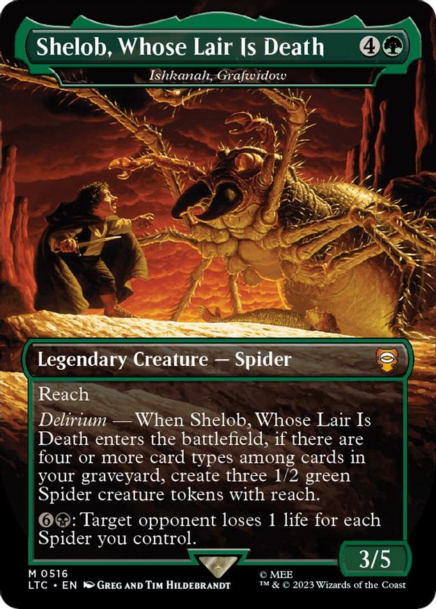 Shelob, Whose Lair Is Death - Ishkanah, Grafwidow (Borderless) [The Lord of the Rings: Tales of Middle-Earth Commander] | Good Games Morley