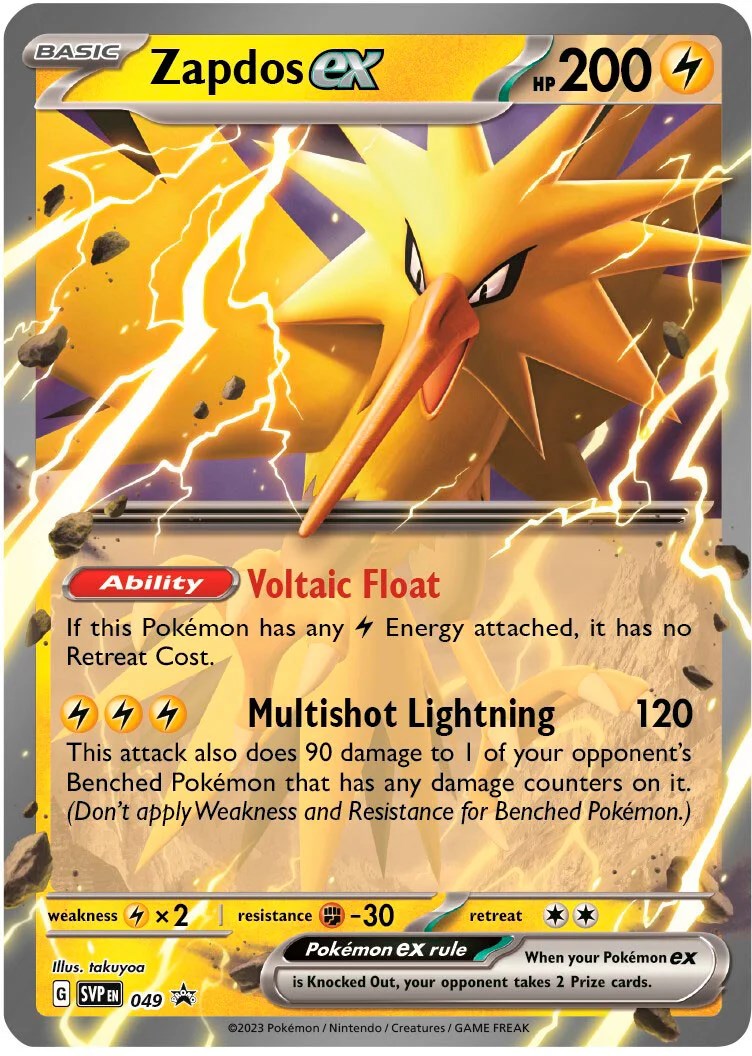 Zapdos ex (049) [Scarlet & Violet: Black Star Promos] | Good Games Morley