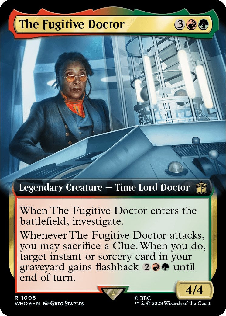 The Fugitive Doctor (Extended Art) (Surge Foil) [Doctor Who] | Good Games Morley