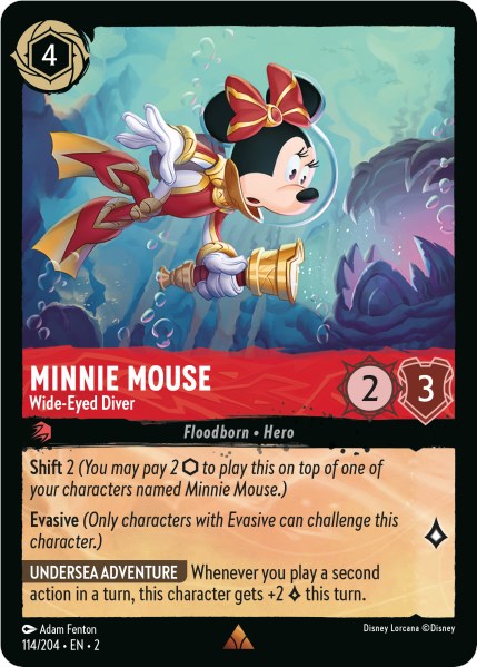 Minnie Mouse - Wide-Eyed Diver (114/204) [Rise of the Floodborn] | Good Games Morley