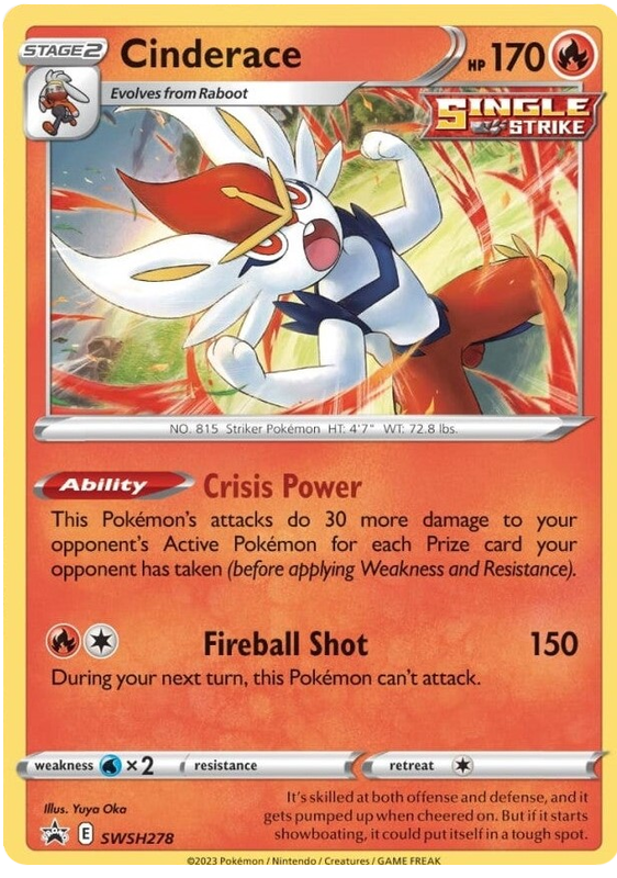 Cinderace (SWSH278) [Sword & Shield: Black Star Promos] | Good Games Morley
