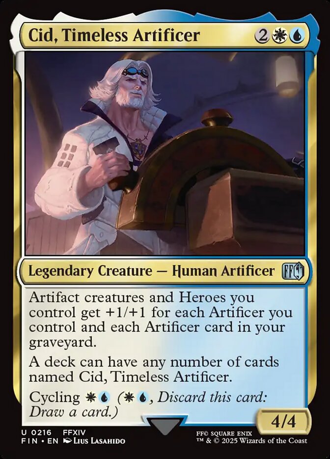 Cid, Timeless Artificer 216/309 (FINAL FANTASY)  - Foil | Good Games Morley