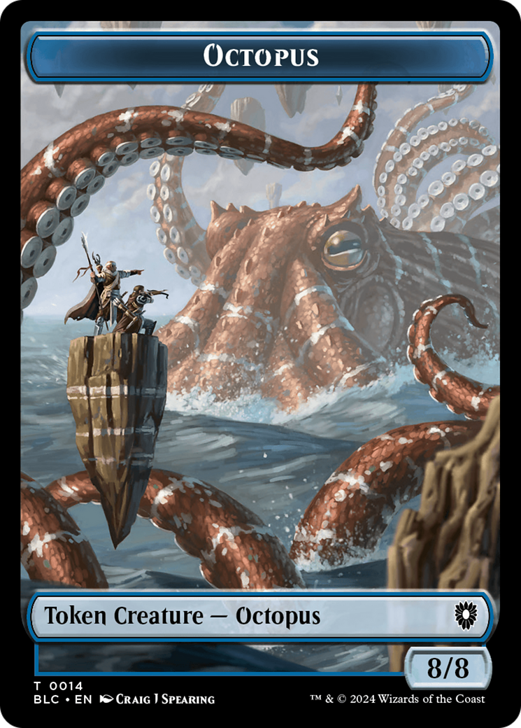 Octopus // Rabbit Double-Sided Token [Bloomburrow Commander Tokens] | Good Games Morley