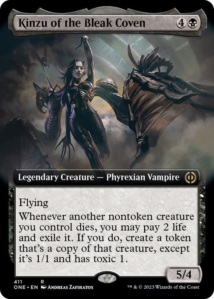 Kinzu of the Bleak Coven Extended Art 411/271 (Phyrexia: All Will Be One)  | Good Games Morley