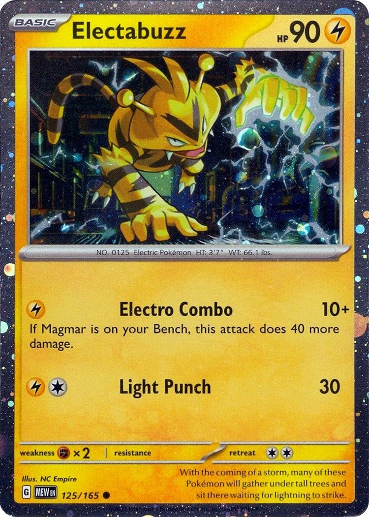 Electabuzz (125/165) (Cosmos Holo) [Miscellaneous Cards] | Good Games Morley