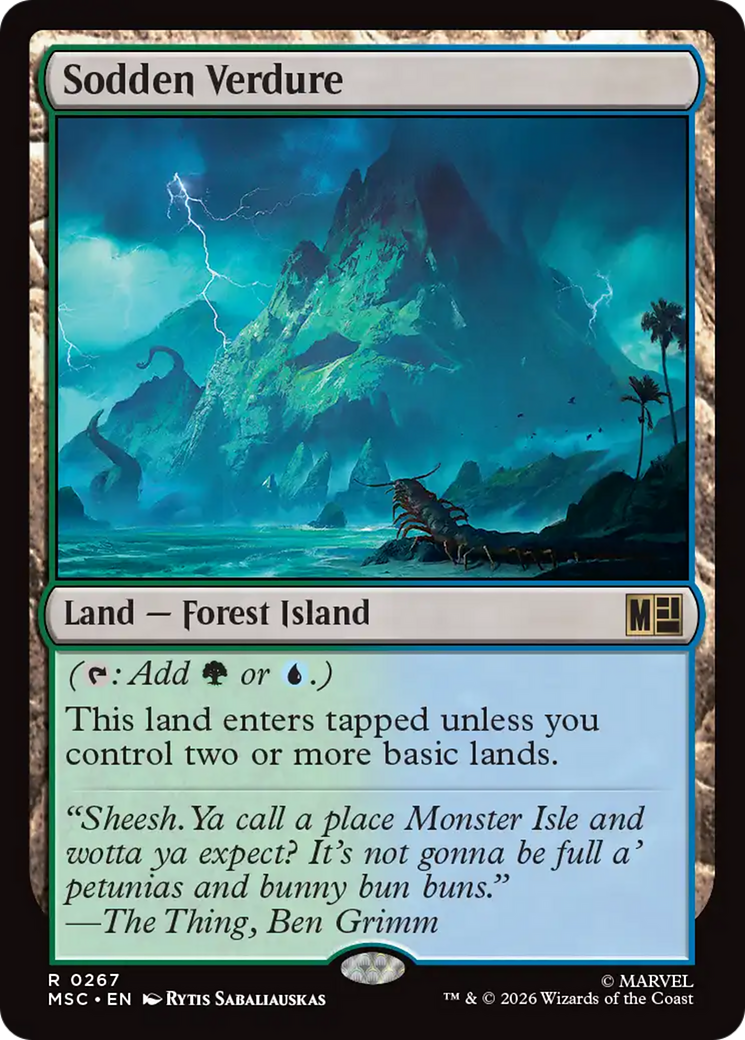 Sodden Verdure (Surge Foil) [Marvel Super Heroes Commander] | Good Games Morley