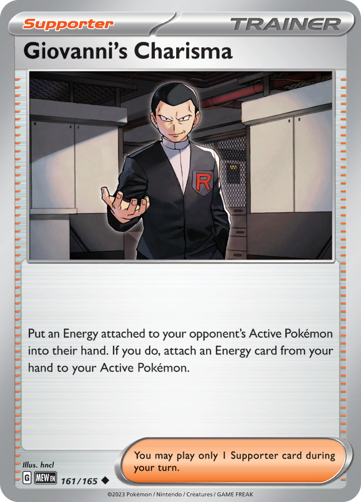 Giovanni's Charisma (161/165) [Scarlet & Violet 151] | Good Games Morley