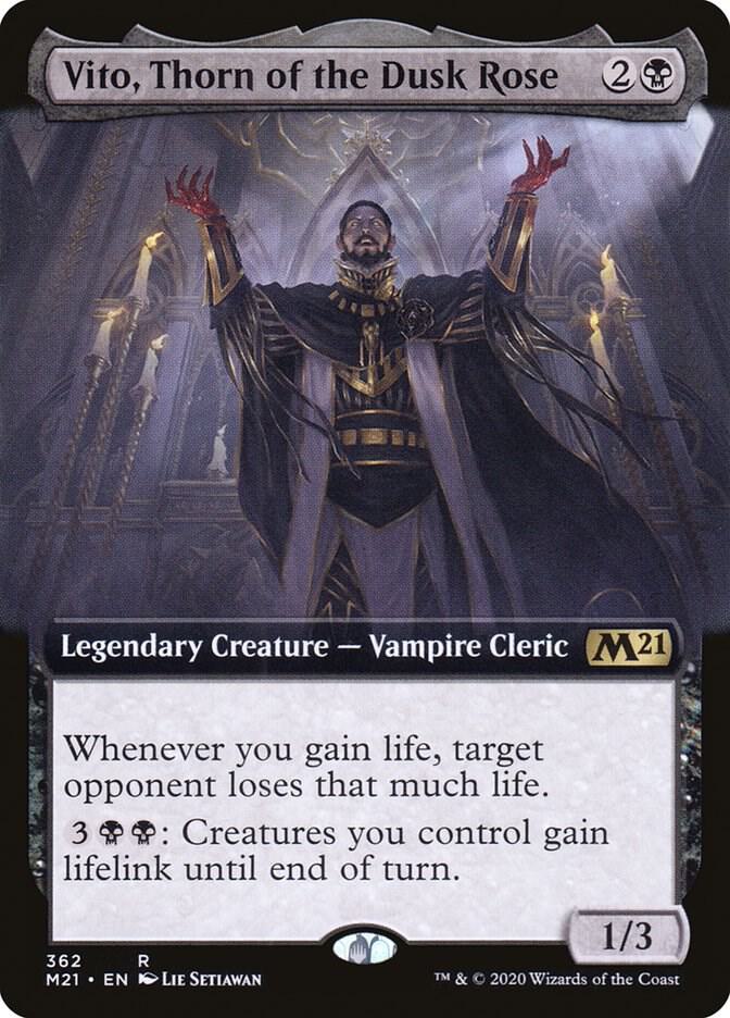Vito, Thorn of the Dusk Rose 362 (Core Set 2021)  - Extended Art Foil | Good Games Morley