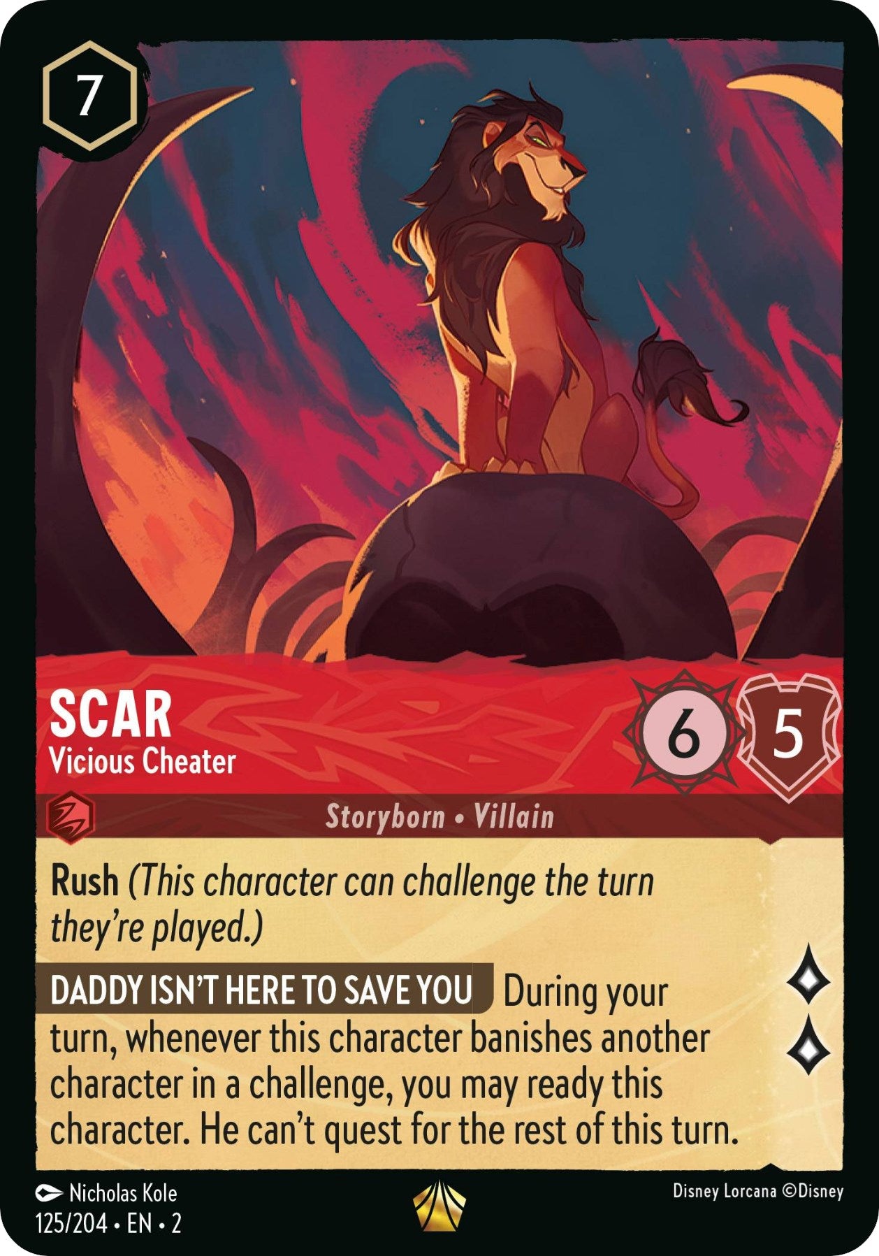 Scar - Vicious Cheater (125/204) [Rise of the Floodborn] | Good Games Morley