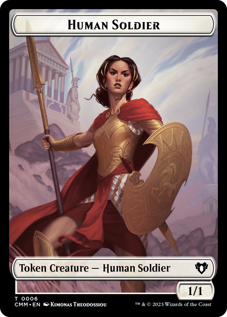 Human Soldier // Elemental (0025) Double-Sided Token [Commander Masters Tokens] | Good Games Morley