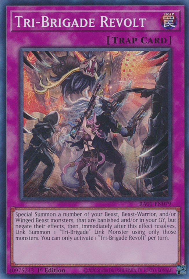 Tri-Brigade Revolt [RA01-EN079] Super Rare | Good Games Morley