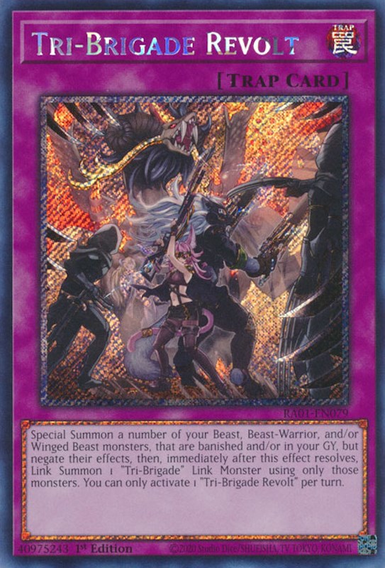 Tri-Brigade Revolt [RA01-EN079] Platinum Secret Rare | Good Games Morley