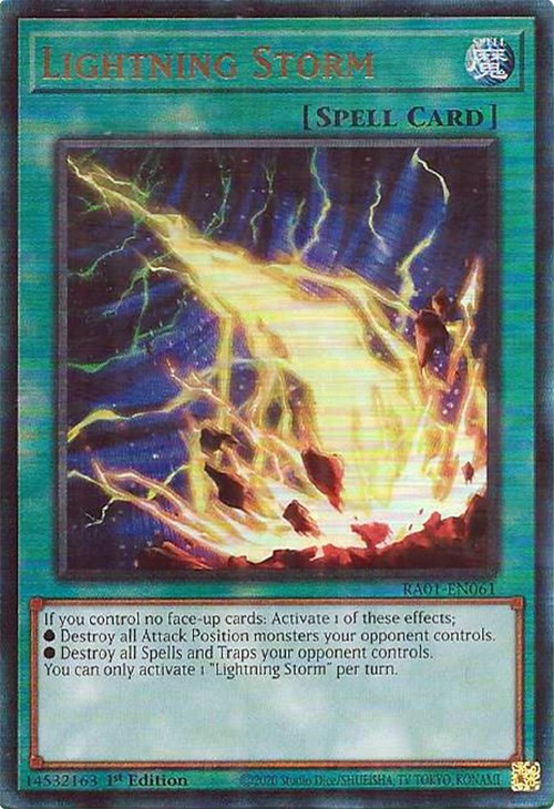 Lightning Storm [RA01-EN061] Prismatic Ultimate Rare | Good Games Morley