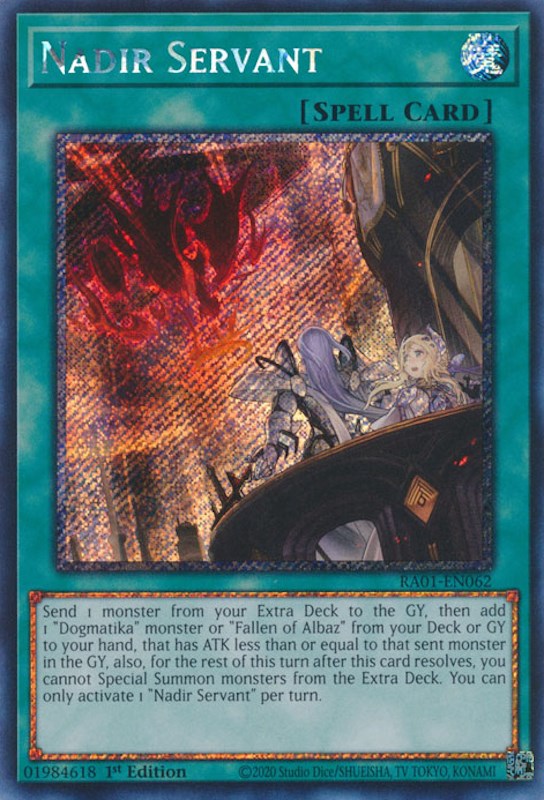 Nadir Servant [RA01-EN062] Platinum Secret Rare | Good Games Morley