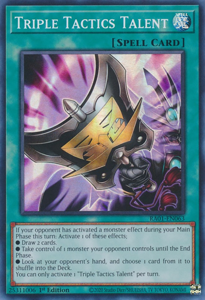 Triple Tactics Talent [RA01-EN063] Super Rare | Good Games Morley