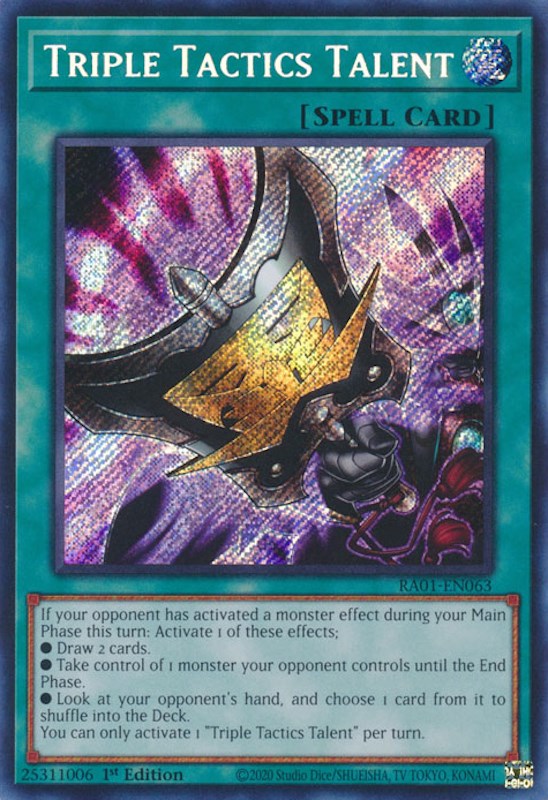 Triple Tactics Talent [RA01-EN063] Secret Rare | Good Games Morley