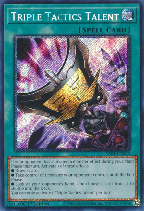 Triple Tactics Talent [RA01-EN063] Platinum Secret Rare | Good Games Morley