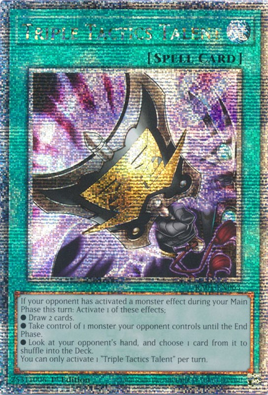 Triple Tactics Talent [RA01-EN063] Quarter Century Secret Rare | Good Games Morley