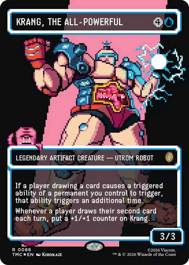 Krang, the All-Powerful (Borderless) (Surge Foil) [Teenage Mutant Ninja Turtles Commander] | Good Games Morley