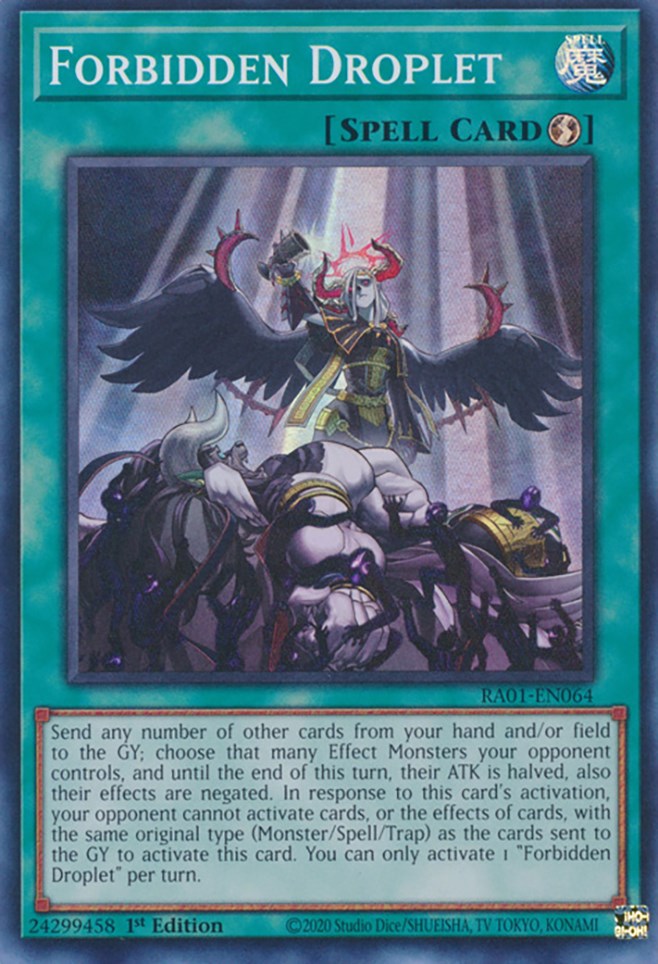 Forbidden Droplet [RA01-EN064] Super Rare | Good Games Morley