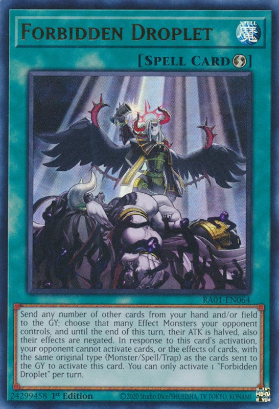 Forbidden Droplet [RA01-EN064] Ultra Rare | Good Games Morley
