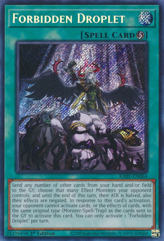 Forbidden Droplet [RA01-EN064] Secret Rare | Good Games Morley