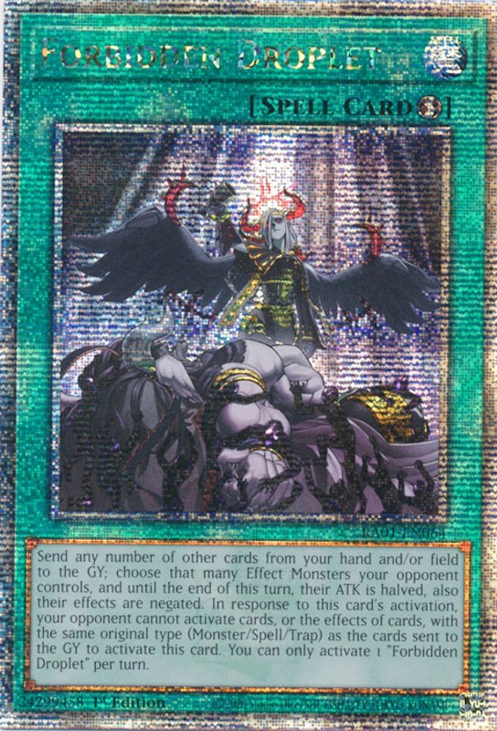 Forbidden Droplet [RA01-EN064] Quarter Century Secret Rare | Good Games Morley