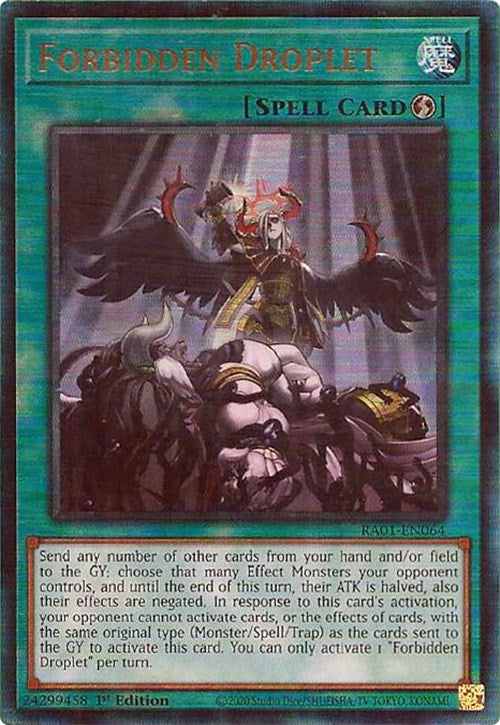 Forbidden Droplet [RA01-EN064] Prismatic Ultimate Rare | Good Games Morley