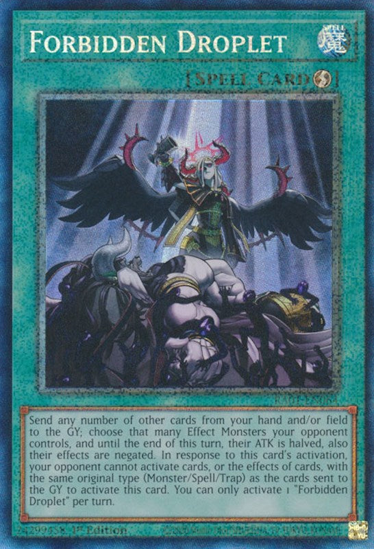 Forbidden Droplet [RA01-EN064] Prismatic Collector's Rare | Good Games Morley