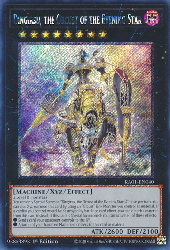 Dingirsu, the Orcust of the Evening Star [RA01-EN040] Platinum Secret Rare | Good Games Morley