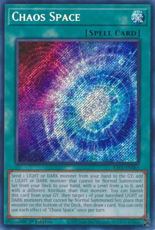 Chaos Space [RA01-EN065] Secret Rare | Good Games Morley