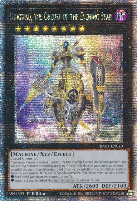 Dingirsu, the Orcust of the Evening Star [RA01-EN040] Quarter Century Secret Rare | Good Games Morley