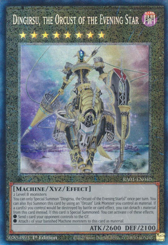 Dingirsu, the Orcust of the Evening Star [RA01-EN040] Prismatic Collector's Rare | Good Games Morley