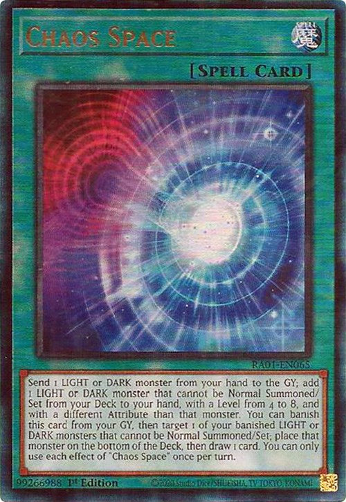 Chaos Space [RA01-EN065] Prismatic Ultimate Rare | Good Games Morley