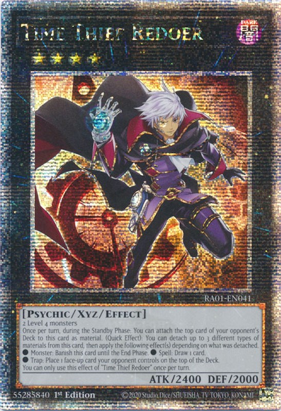Time Thief Redoer [RA01-EN041] Quarter Century Secret Rare | Good Games Morley