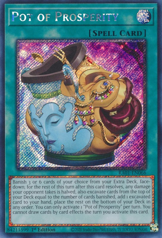 Pot of Prosperity [RA01-EN066] Platinum Secret Rare | Good Games Morley
