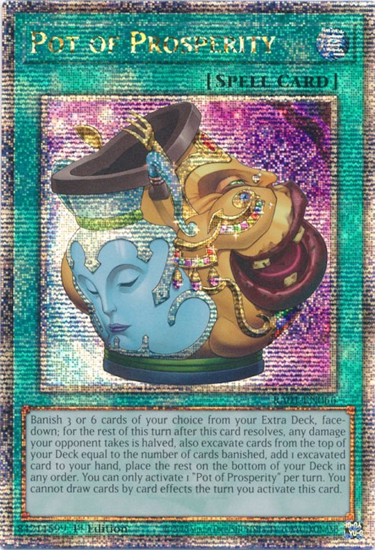 Pot of Prosperity [RA01-EN066] Quarter Century Secret Rare | Good Games Morley