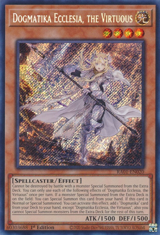 Dogmatika Ecclesia, the Virtuous [RA01-EN020] Secret Rare | Good Games Morley