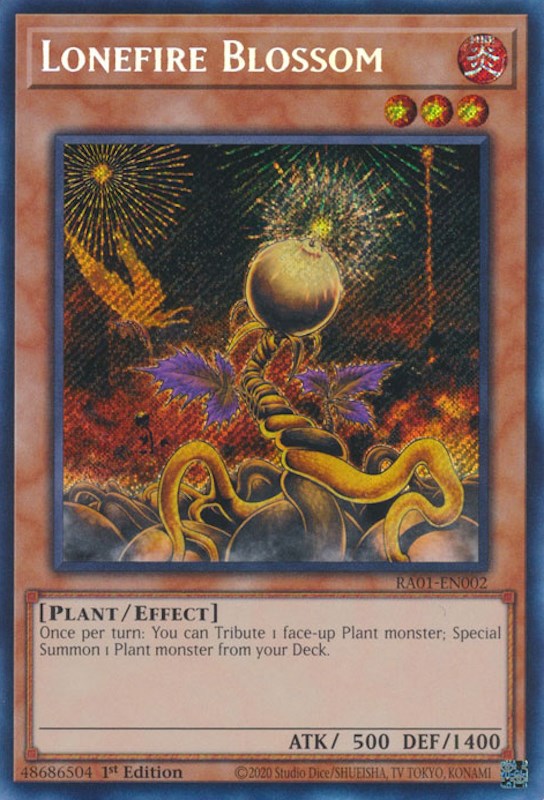 Lonefire Blossom [RA01-EN002] Secret Rare | Good Games Morley
