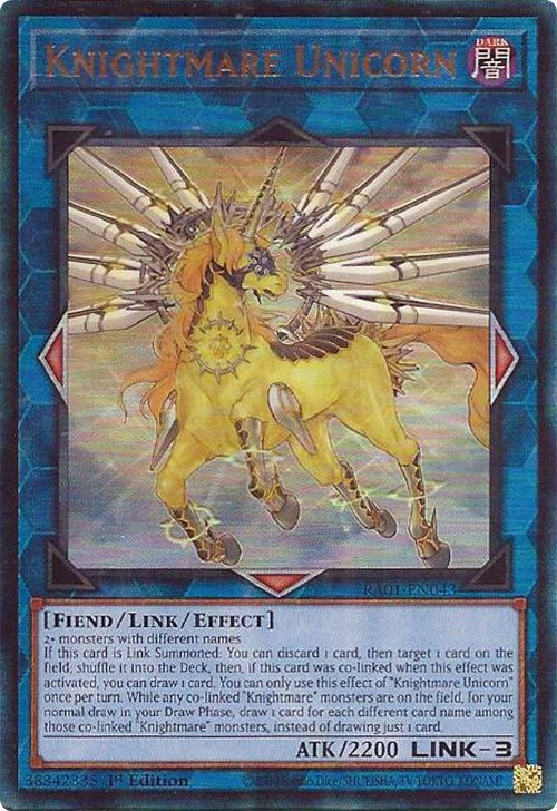 Knightmare Unicorn [RA01-EN043] Prismatic Ultimate Rare | Good Games Morley