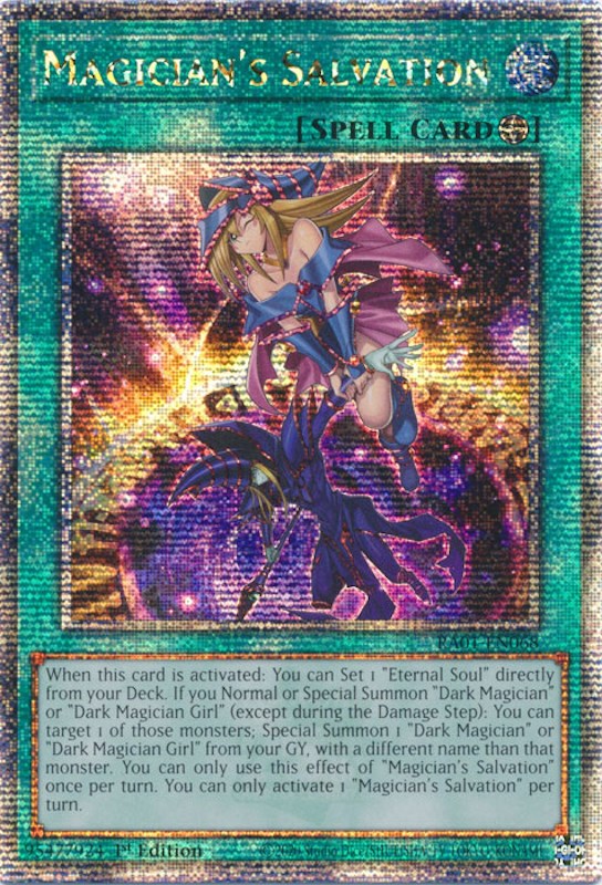 Magician's Salvation [RA01-EN068] Quarter Century Secret Rare | Good Games Morley