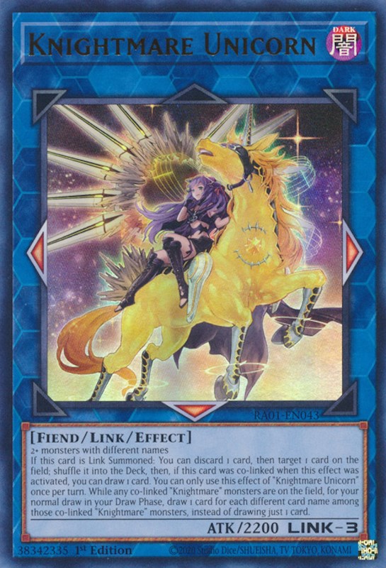 Knightmare Unicorn (Alternate Art) [RA01-EN043] Ultra Rare | Good Games Morley