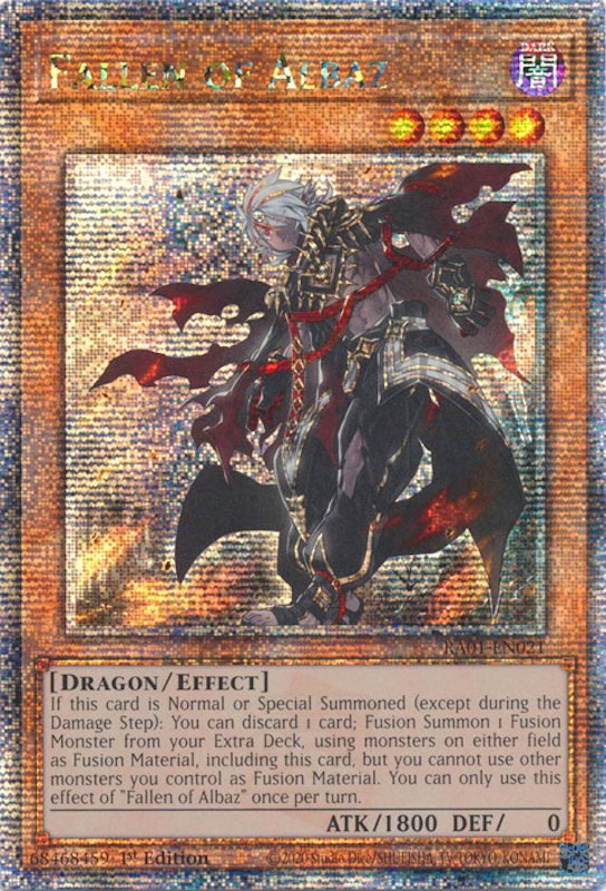 Fallen of Albaz [RA01-EN021] Quarter Century Secret Rare | Good Games Morley